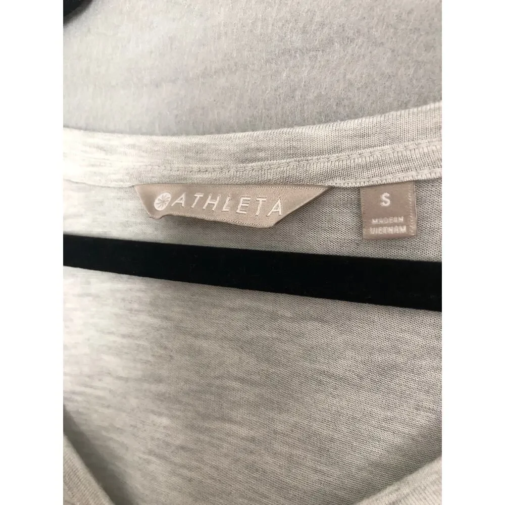 Athleta Drop Shoulder Top Long Sleeve Heather Gray Women's Small